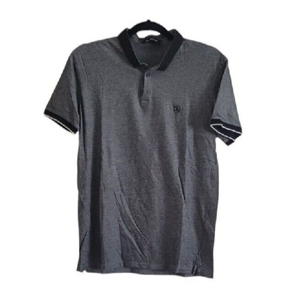 THE KOOPLES Gray Cotton Short Sleeve Collared Polo Golf Shirt Men's Size Small